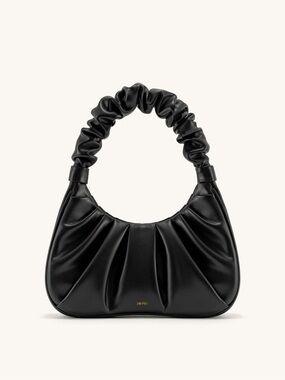 JW PEI Black Ruched Handle Bag